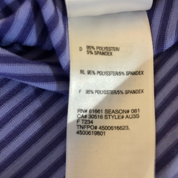 The North Face Purple Striped Vapor Wick Top Sz M.    P37 - Picture 6 of 7